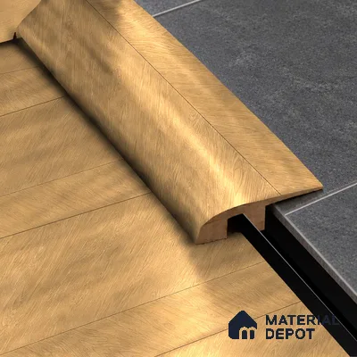 MDF Reducer R Profile Cheveron TF 00245 K | 8 ft x 23 mm x 12 mm | Compatible for Laminate Wood Floor LF 00330 B | Smooth Slope Between High & Low Floors