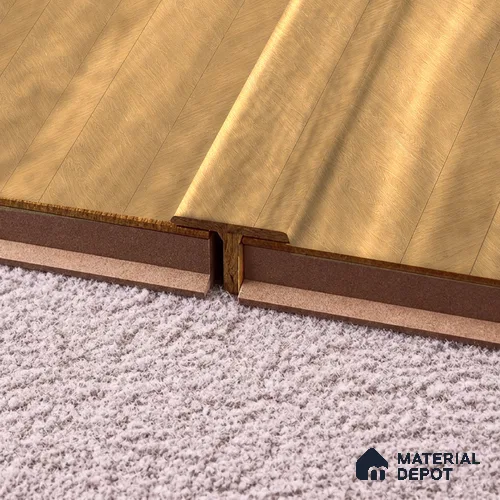 MDF T Profile Cheveron TF 00245 M | 8 ft x 12 mm x 12 mm | Compatible for Laminate Wood Floor LF 00330 B | Seamless Joint Between Two Rooms’ Flooring