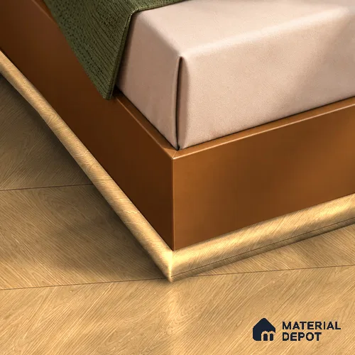 MDF Corner Beading Profile Cheveron TF 00245 | 8 ft x 12 mm x 12 mm | Compatible for Laminate Wood Floor LF 00330 B | Neat Finish For Floor & Wall Corners