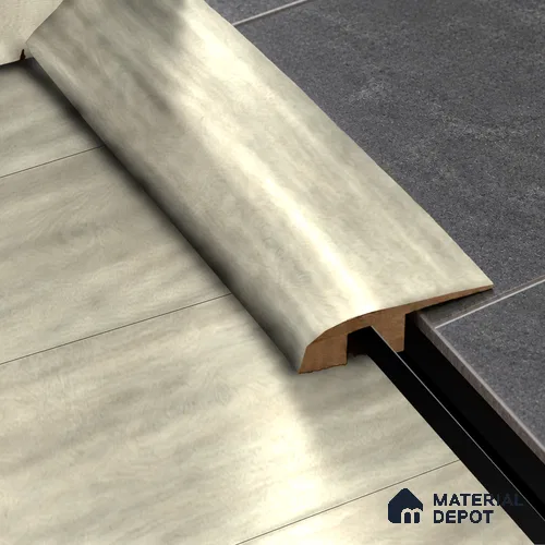 MDF Reducer R Profile Elegance Walnut TF 00313 L | 8 ft x 25 mm x 12 mm | Compatible for Laminate Wood Floor LF 00342 | Smooth Slope Between High & Low Floors