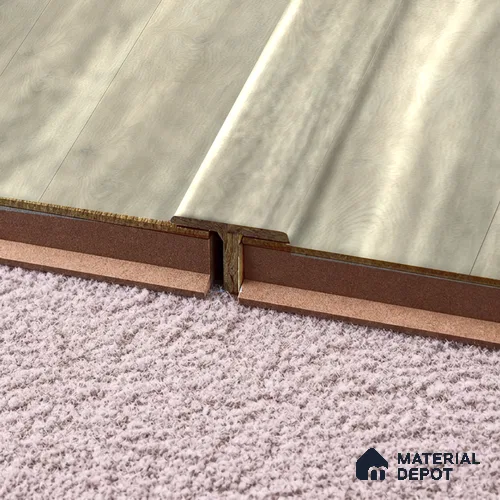 MDF T Profile Elegance Walnut TF 00313 O | 8 ft x 18 mm x 12 mm | Compatible for Laminate Wood Floor LF 00342 | Seamless Joint Between Two Rooms’ Flooring