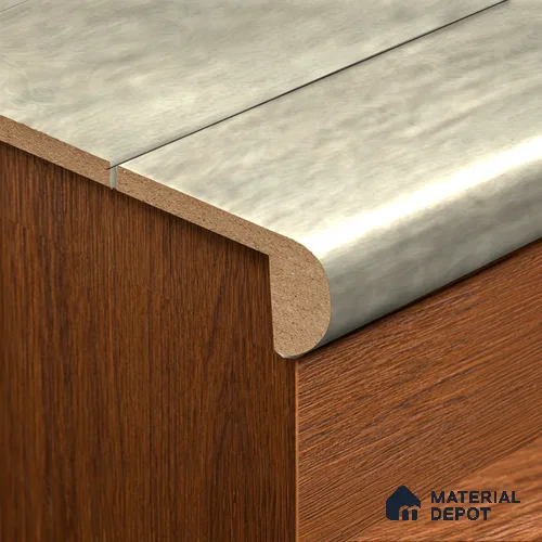 MDF L Nosing Profile Elegance Walnut TF 00313 X | 8 ft x 25 x 45 x 12 mm | Compatible for Laminate Wood Floor LF 00342 | Protective Edge Finish For Stairs & Steps