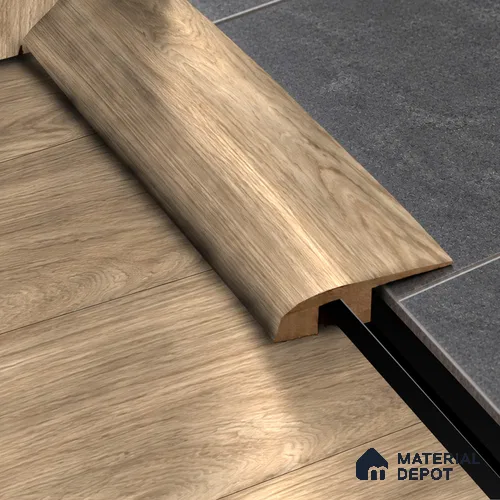 MDF Reducer R Profile Elevate TF 00226 J | 8 ft x 18 mm x 12 mm | Compatible for Laminate Wood Floor LF 00325 C | Smooth Slope Between High & Low Floors
