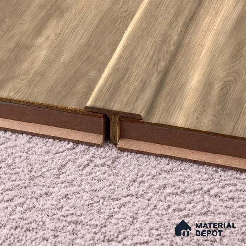 MDF T Profile Elevate TF 00226 P | 8 ft x 23 mm x 12 mm | Compatible for Laminate Wood Floor LF 00325 C | Seamless Joint Between Two Rooms’ Flooring