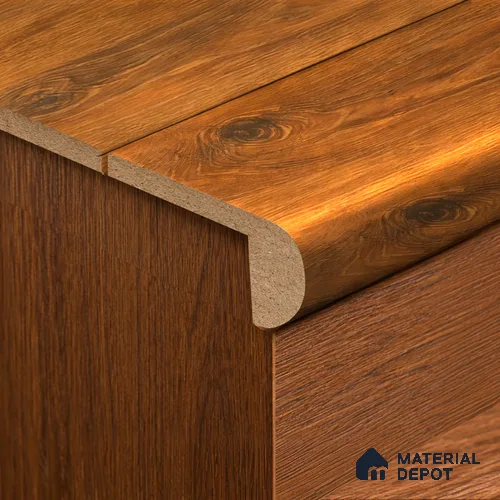 MDF L Nosing Profile Evoke TF 00299 W | 8 ft x 25 x 25 x 12 mm | Compatible for Laminate Wood Floor LF 00339 D | Protective Edge Finish For Stairs & Steps