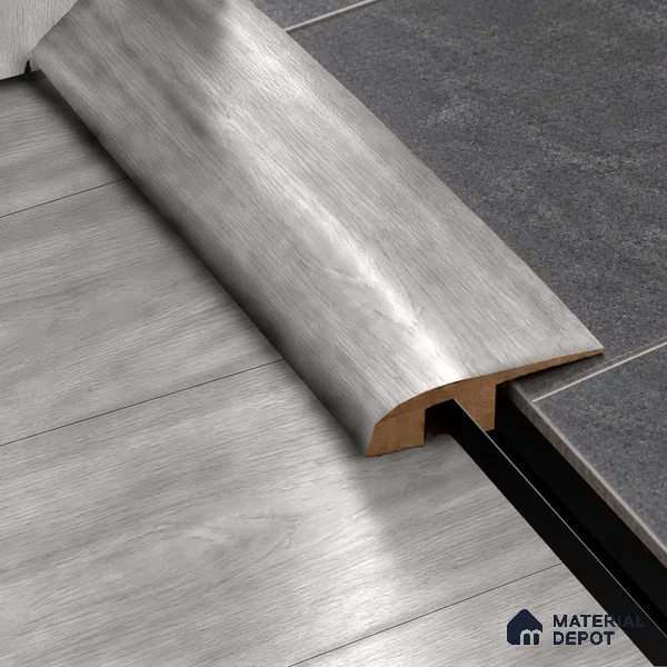 MDF Reducer R Profile Heritage TF 00268 J | 8 ft x 18 mm x 12 mm | Compatible for Laminate Wood Floor LF 00334 C | Smooth Slope Between High & Low Floors