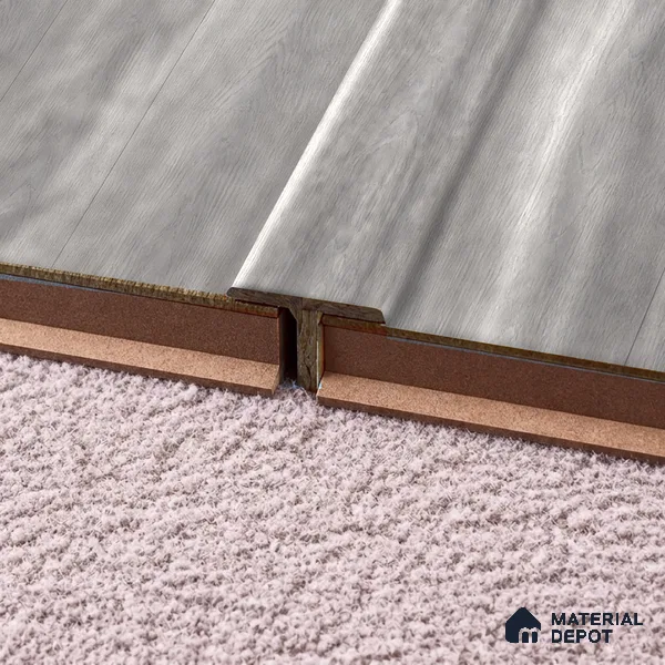 MDF T Profile Heritage TF 00268 P | 8 ft x 23 mm x 12 mm | Compatible for Laminate Wood Floor LF 00334 C | Seamless Joint Between Two Rooms’ Flooring