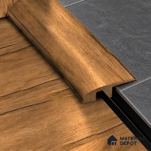 MDF Reducer R Profile Herringbone 2.0 TF 00289 I | 8 ft x 16 mm x 12 mm | Compatible for Laminate Wood Floor LF 00337 E | Smooth Slope Between High & Low Floors