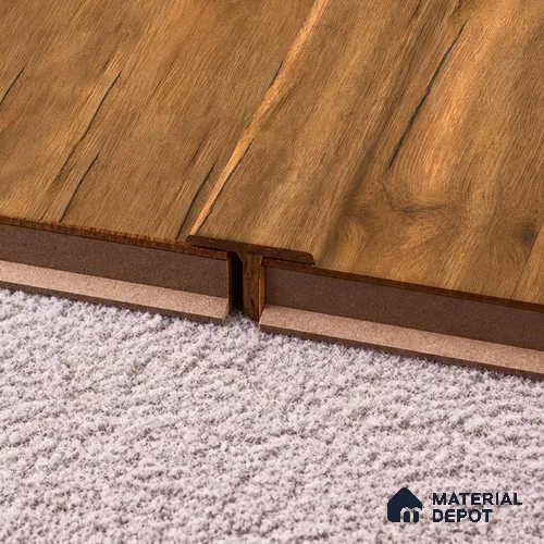 MDF T Profile Herringbone 2.0 TF 00289 Q | 8 ft x 25 mm x 12 mm | Compatible for Laminate Wood Floor LF 00337 E | Seamless Joint Between Two Rooms’ Flooring