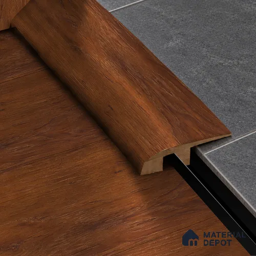 MDF Reducer R Profile Herringbone 3.0 Pietra TF 00295 K | 8 ft x 23 mm x 12 mm | Compatible for Laminate Wood Floor LF 00338 F | Smooth Slope Between High & Low Floors