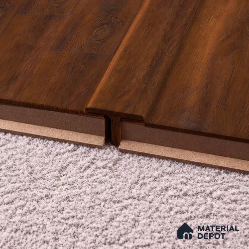 MDF T Profile Herringbone 3.0 Pietra TF 00295 N | 8 ft x 16 mm x 12 mm | Compatible for Laminate Wood Floor LF 00338 F | Seamless Joint Between Two Rooms’ Flooring