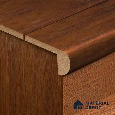 MDF L Nosing Profile Herringbone 3.0 Pietra TF 00295 W | 8 ft x 25 x 25 x 12 mm | Compatible for Laminate Wood Floor LF 00338 F | Protective Edge Finish For Stairs & Steps