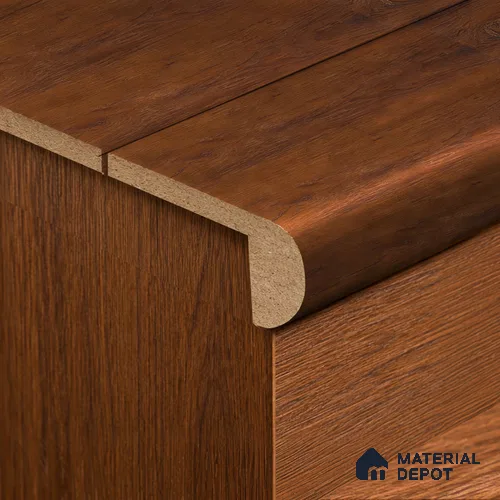 MDF L Nosing Profile Herringbone 3.0 Pietra TF 00295 W | 8 ft x 25 x 25 x 12 mm | Compatible for Laminate Wood Floor LF 00338 F | Protective Edge Finish For Stairs & Steps