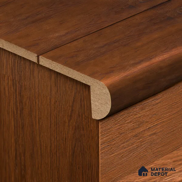 MDF L Nosing Profile Herringbone 3.0 Pietra TF 00295 W | 8 ft x 25 x 25 x 12 mm | Compatible for Laminate Wood Floor LF 00338 F | Protective Edge Finish For Stairs & Steps