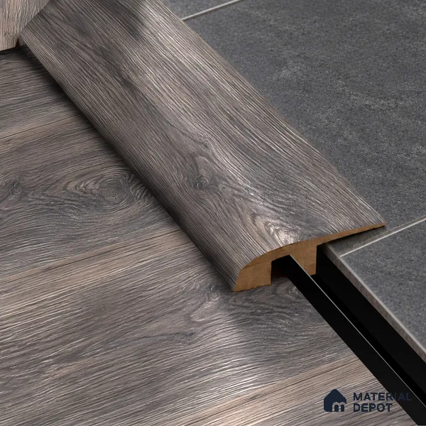 MDF Reducer R Profile Herringbone TF 00280 H | 8 ft x 12 mm x 12 mm | Compatible for Laminate Wood Floor LF 00336 | Smooth Slope Between High & Low Floors
