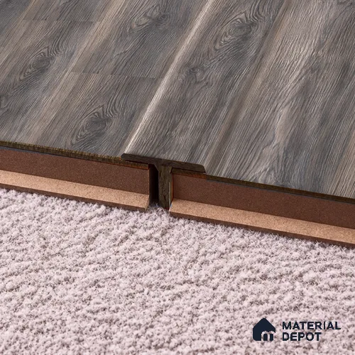 MDF T Profile Herringbone TF 00280 M | 8 ft x 12 mm x 12 mm | Compatible for Laminate Wood Floor LF 00336 | Seamless Joint Between Two Rooms’ Flooring
