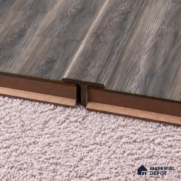 MDF T Profile Herringbone TF 00280 N | 8 ft x 16 mm x 12 mm | Compatible for Laminate Wood Floor LF 00336 | Seamless Joint Between Two Rooms’ Flooring