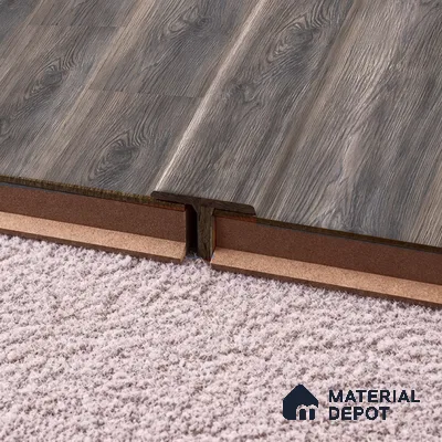 MDF T Profile Herringbone TF 00280 O | 8 ft x 18 mm x 12 mm | Compatible for Laminate Wood Floor LF 00336 | Seamless Joint Between Two Rooms’ Flooring