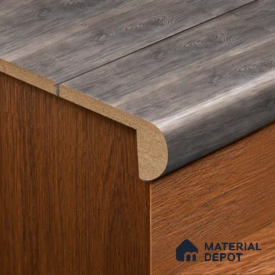 MDF L Nosing Profile Herringbone TF 00280 X | 8 ft x 25 x 45 x 12 mm | Compatible for Laminate Wood Floor LF 00336 | Protective Edge Finish For Stairs & Steps