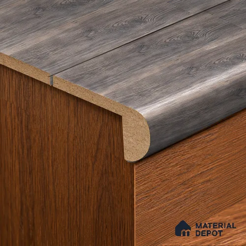MDF L Nosing Profile Herringbone TF 00280 X | 8 ft x 25 x 45 x 12 mm | Compatible for Laminate Wood Floor LF 00336 | Protective Edge Finish For Stairs & Steps