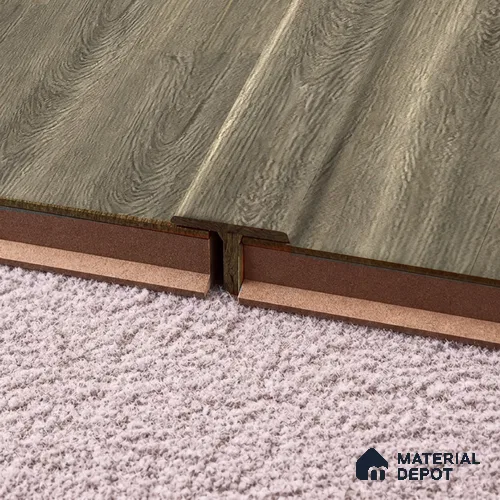 MDF T Profile Immenso TF 00310 M | 8 ft x 12 mm x 12 mm | Compatible for Laminate Wood Floor LF 00341 D | Seamless Joint Between Two Rooms’ Flooring