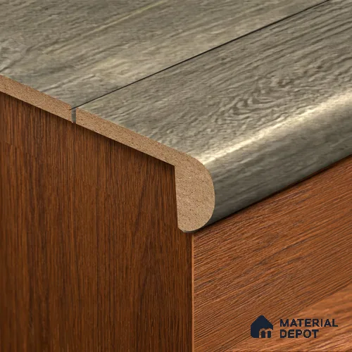 MDF L Nosing Profile Immenso TF 00310 W | 8 ft x 25 x 25 x 12 mm | Compatible for Laminate Wood Floor LF 00341 D | Protective Edge Finish For Stairs & Steps