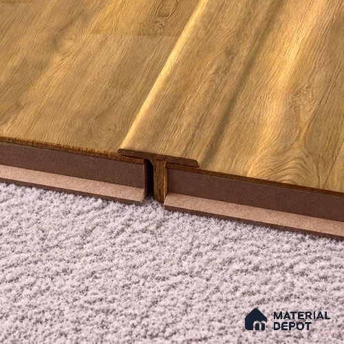 MDF T Profile Immenso TF 00311 O | 8 ft x 18 mm x 12 mm | Compatible for Laminate Wood Floor LF 00341 E | Seamless Joint Between Two Rooms’ Flooring