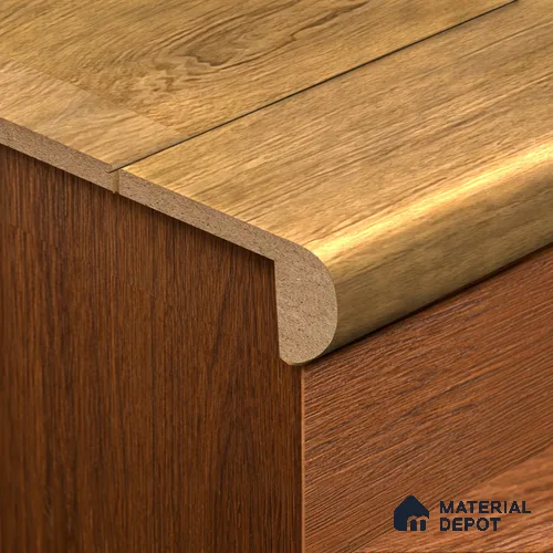 MDF L Nosing Profile Immenso TF 00311 W | 8 ft x 25 x 25 x 12 mm | Compatible for Laminate Wood Floor LF 00341 E | Protective Edge Finish For Stairs & Steps