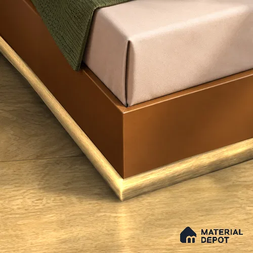 MDF Corner Beading Profile Immenso TF 00307 B | 8 ft x 18 mm x 12 mm | Compatible for Laminate Wood Floor LF 00341 | Neat Finish For Floor & Wall Corners