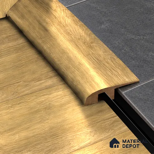 MDF Reducer R Profile Immenso TF 00307 J | 8 ft x 18 mm x 12 mm | Compatible for Laminate Wood Floor LF 00341 | Smooth Slope Between High & Low Floors