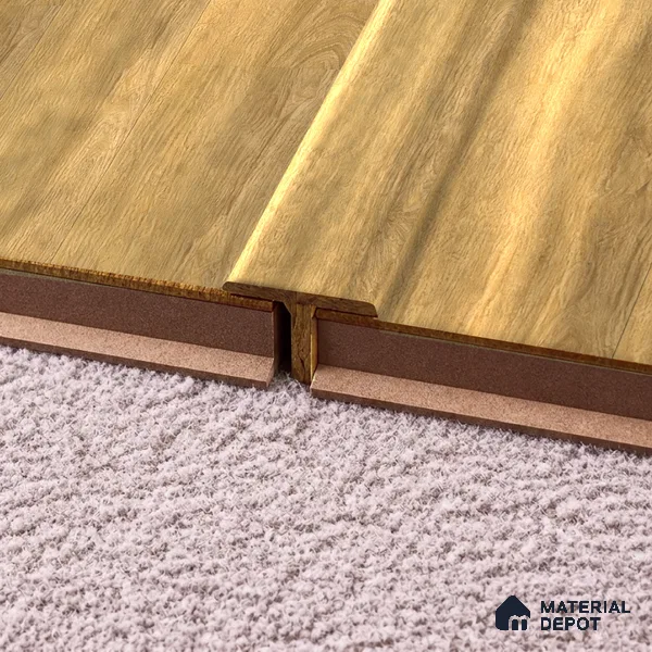 MDF T Profile Immenso TF 00307 P | 8 ft x 23 mm x 12 mm | Compatible for Laminate Wood Floor LF 00341 | Seamless Joint Between Two Rooms’ Flooring