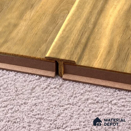 MDF T Profile Immenso TF 00307 P | 8 ft x 23 mm x 12 mm | Compatible for Laminate Wood Floor LF 00341 | Seamless Joint Between Two Rooms’ Flooring