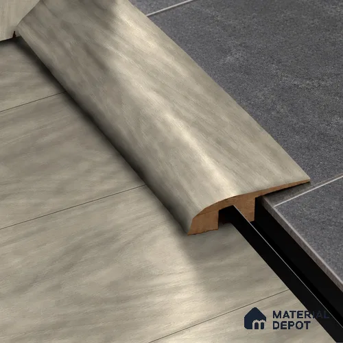 MDF Reducer R Profile Intrigue walnut TF 00322 H | 8 ft x 12 mm x 12 mm | Compatible for Laminate Wood Floor LF 00343 B | Smooth Slope Between High & Low Floors