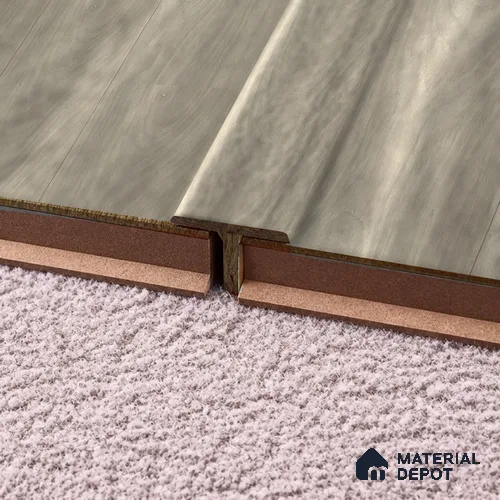 MDF T Profile Intrigue walnut TF 00322 O | 8 ft x 18 mm x 12 mm | Compatible for Laminate Wood Floor LF 00343 B | Seamless Joint Between Two Rooms’ Flooring