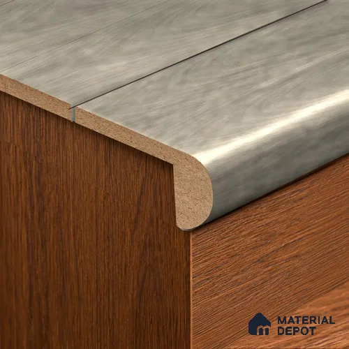 MDF L Nosing Profile Intrigue walnut TF 00322 X | 8 ft x 25 x 45 x 12 mm | Compatible for Laminate Wood Floor LF 00343 B | Protective Edge Finish For Stairs & Steps