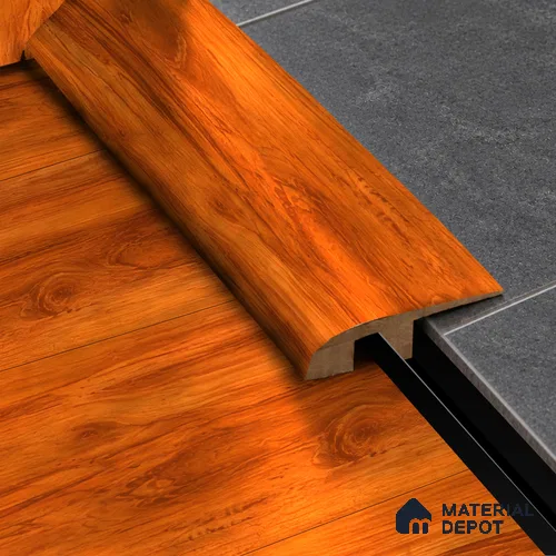 MDF Reducer R Profile Majestic TF 00208 H | 8 ft x 12 mm x 12 mm | Compatible for Laminate Wood Floor LF 00322 | Smooth Slope Between High & Low Floors