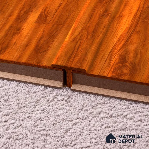 MDF T Profile Majestic TF 00208 M | 8 ft x 12 mm x 12 mm | Compatible for Laminate Wood Floor LF 00322 | Seamless Joint Between Two Rooms’ Flooring