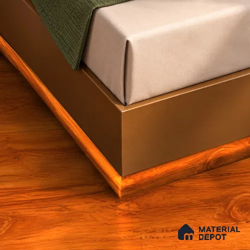 MDF Corner Beading Profile Majestic TF 00208 | 8 ft x 12 mm x 12 mm | Compatible for Laminate Wood Floor LF 00322 | Neat Finish For Floor & Wall Corners
