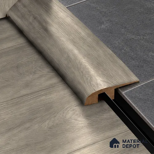 MDF Reducer R Profile Majestic TF 00209 L | 8 ft x 25 mm x 12 mm | Compatible for Laminate Wood Floor LF 00322 B | Smooth Slope Between High & Low Floors
