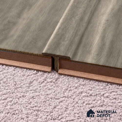 MDF T Profile Majestic TF 00209 N | 8 ft x 16 mm x 12 mm | Compatible for Laminate Wood Floor LF 00322 B | Seamless Joint Between Two Rooms’ Flooring
