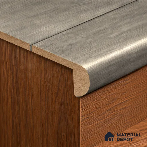 MDF L Nosing Profile Majestic TF 00209 W | 8 ft x 25 x 25 x 12 mm | Compatible for Laminate Wood Floor LF 00322 B | Protective Edge Finish For Stairs & Steps