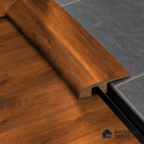 MDF Reducer R Profile Majestic TF 00210 K | 8 ft x 23 mm x 12 mm | Compatible for Laminate Wood Floor LF 00322 C | Smooth Slope Between High & Low Floors
