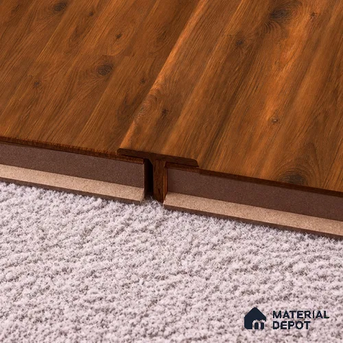 MDF T Profile Majestic TF 00210 N | 8 ft x 16 mm x 12 mm | Compatible for Laminate Wood Floor LF 00322 C | Seamless Joint Between Two Rooms’ Flooring