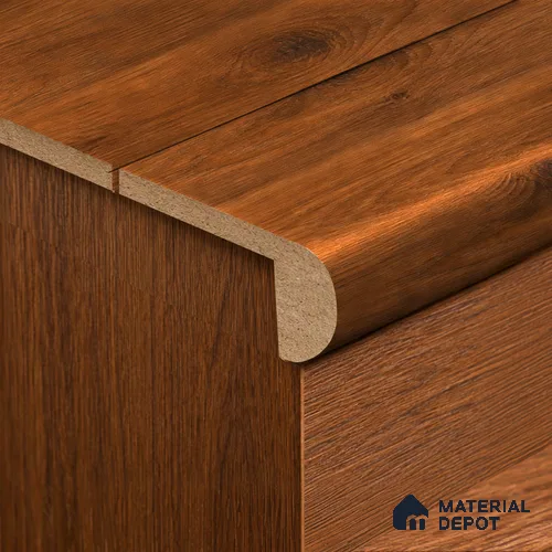MDF L Nosing Profile Majestic TF 00210 W | 8 ft x 25 x 25 x 12 mm | Compatible for Laminate Wood Floor LF 00322 C | Protective Edge Finish For Stairs & Steps
