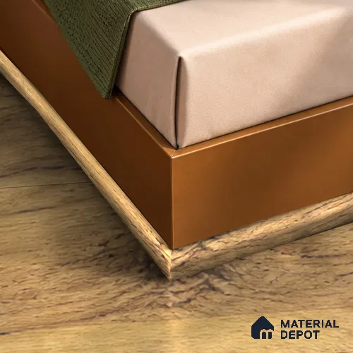 MDF Corner Beading Profile Majestic TF 00211 C | 8 ft x 25 mm x 12 mm | Compatible for Laminate Wood Floor LF 00322 D | Neat Finish For Floor & Wall Corners