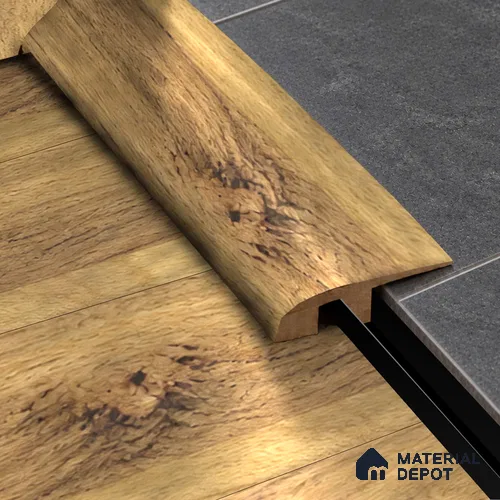 MDF Reducer R Profile Majestic TF 00211 L | 8 ft x 25 mm x 12 mm | Compatible for Laminate Wood Floor LF 00322 D | Smooth Slope Between High & Low Floors
