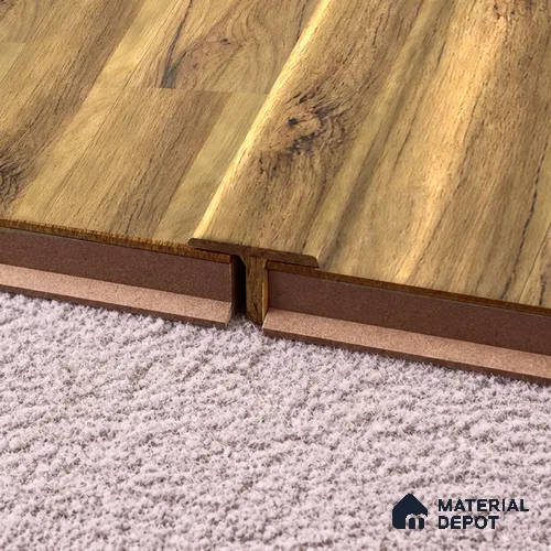 MDF T Profile Majestic TF 00211 M | 8 ft x 12 mm x 12 mm | Compatible for Laminate Wood Floor LF 00322 D | Seamless Joint Between Two Rooms’ Flooring