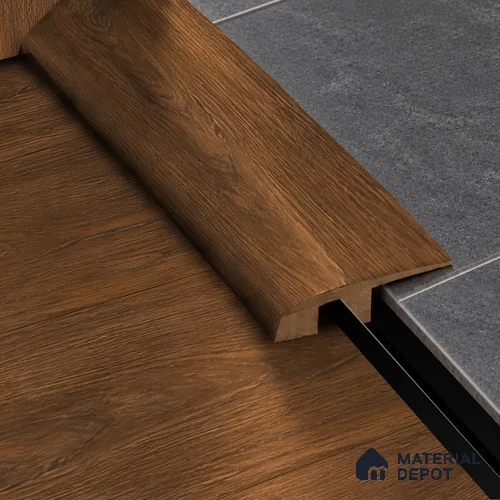 MDF Reducer R Profile Majestic TF 00213 H | 8 ft x 12 mm x 12 mm | Compatible for Laminate Wood Floor LF 00322 F | Smooth Slope Between High & Low Floors