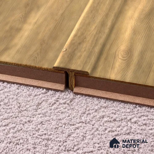 MDF T Profile Majesty Grande TF 00337 N | 8 ft x 16 mm x 12 mm | Compatible for Laminate Wood Floor LF 00345 C | Seamless Joint Between Two Rooms’ Flooring