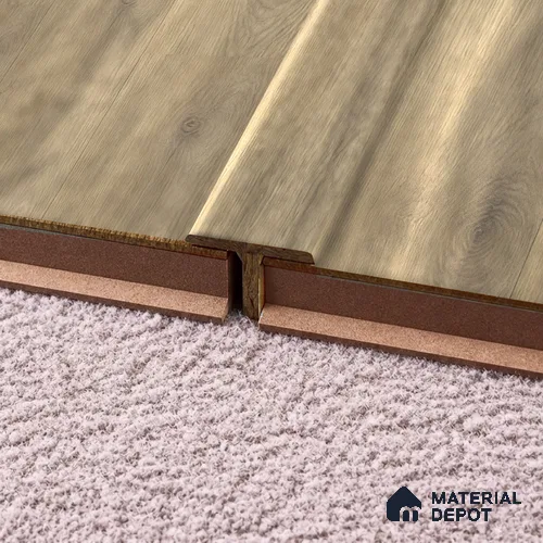 MDF T Profile Majesty Grande TF 00338 M | 8 ft x 12 mm x 12 mm | Compatible for Laminate Wood Floor LF 00345 D | Seamless Joint Between Two Rooms’ Flooring